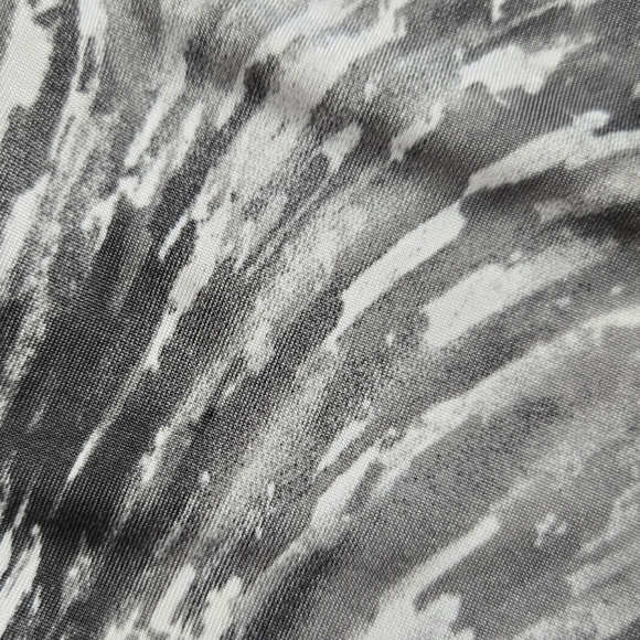 Chico's Gray Neutral Bursts Billie Open Drape Front Lightweight Topper Jacket - Picture 5 of 7